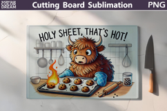 Funny Highland Cow Cutting Board | Kitchen Cutting Board Product Image 4