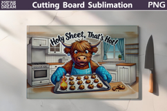 Funny Highland Cow Cutting Board | Kitchen Cutting Board Product Image 5