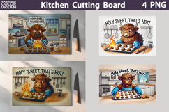 Funny Highland Cow Cutting Board | Kitchen Cutting Board Product Image 1
