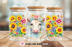 Tumbler Sublimation Highland Cow Bundle, 16 oz glass can wrap, Libbey 16 oz template, can glass beer