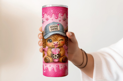 Girly Highland Cow Tumbler Wrap PNG 20oz Product Image 10