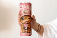 Girly Highland Cow Tumbler Wrap PNG 20oz Product Image 2