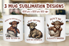 Sassy Cow Mug Wrap PNG | Funny Heifer Sublimation Design Product Image 1