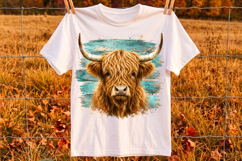 Highland Cow Png, Rustic Farmhouse Sublimation Design Product Image 3