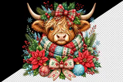 Highland cow tumbler, mug wrap, clipart sublimation design Product Image 2