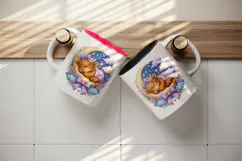 Highland cow tumbler, mug wrap, clipart sublimation design Product Image 3