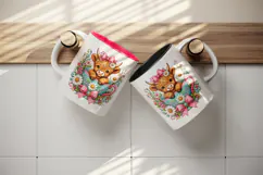 Highland cow tumbler, mug wrap, clipart sublimation design Product Image 3