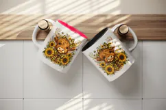 Highland cow tumbler, mug wrap, clipart sublimation design Product Image 3