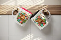 Highland cow tumbler, mug wrap, clipart sublimation design Product Image 3