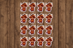 Highland Cow Printable Stickers - PNG Sticker Sheet