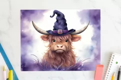 Baby Highland Cow Halloween Tumbler WrapSublimation Design Product Image 2