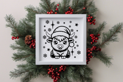 Christmas Highland Cow with Snowflakes Product Image 2