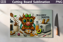 Funny Highland Cow Cutting Board | Kitchen Cutting Board Product Image 4