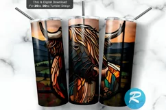 Stained glass cow,20oz highland cow,20oz tumbler wrap,20oz stained glass,20 oz highland wrap,commercial use,custom tumbler,20oz Skinny Tumbler,tumbler sublimation,personalized tumbler,sublimation skinny,cow lover tumbler,Cow print tumbler