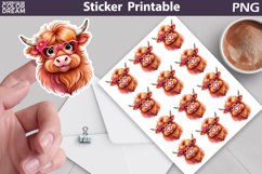 Highland Cow Sticker | Cute Animal Sticker Product Image 1