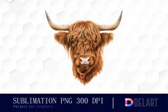 Highland Cow Watercolor Clipart Product Image 1