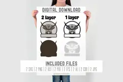 Highland Cow Name Sign SVG | Laser Cut File, Wood Sign Svg Product Image 5
