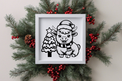 Christmas Highland Cow with Christmas Tree Product Image 2