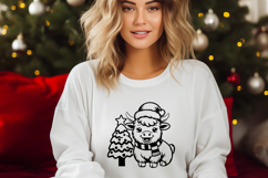Christmas Highland Cow with Christmas Tree Product Image 3