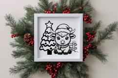 Christmas Highland Cow with Christmas Tree Product Image 2
