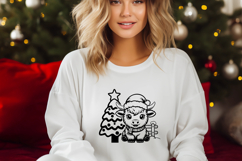 Christmas Highland Cow with Christmas Tree Product Image 3