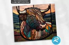 Stained glass cow,20oz highland cow,20oz tumbler wrap,20oz stained glass,20 oz highland wrap,commercial use,custom tumbler,20oz Skinny Tumbler,tumbler sublimation,personalized tumbler,sublimation skinny,cow lover tumbler,Cow print tumbler