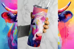 Highland Cow Tumbler Wrap Sublimation Design Png, Uvalde Strong, Wild West Png, Texas Longhorns