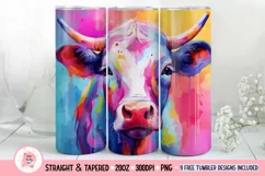 Highland Cow Tumbler Wrap Sublimation Design Png, Uvalde Strong, Wild West Png, Texas Longhorns