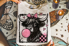 Highland Cow Valentine's Day PNG, Be Mine, Xoxo Png, Love Product Image 1