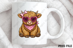 Highland Cow Valentine Png Product Image 4