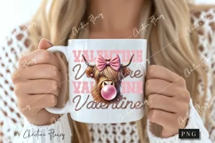 Western Highland Cow Valentine PNG, Valentines Day PNG Product Image 2