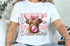 Western Highland Cow Valentine PNG, Valentines Day PNG Product Image 3