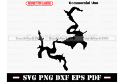 Highland Lake Alabama Map Silhouette SVG PNG DXF EPS PDF Product Image 1
