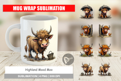 Mug Wrap Highland Moo Product Image 1
