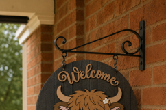 Highland Cow SVG Welcome Sign | Layered Laser Cut File Product Image 9