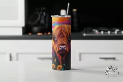 Highland Cow Tumbler Wrap - 20 oz Tumbler Wrap - Animal Wrap Product Image 2