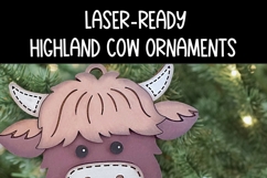 Highland Cow Ornament Duo | Christmas Laser Ready SVG Product Image 4