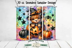 Highland Cow Jack O Lantern | Seamless 20 oz Tumbler Design Product Image 1