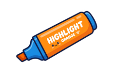 Highlighter Png| School Supplies Png Product Image 1
