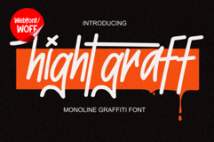 Hightgraff | Monoline Handwritten Graffiti Webfont Product Image 1