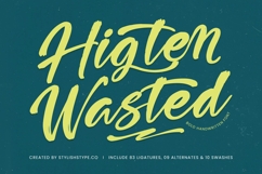 Higten Wasted - Bold Handwritten Font Product Image 1