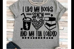 Reading svg JPEG Silhouette Cricut teacher book loaded tea Product Image 1