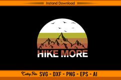 Hike More SVG Vintage Mountain Adventure Design Product Image 1