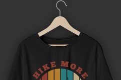 Hike More Worry Less Adventure Traveling Typography Quote Vector Design to Print on T-Shirt Hoodie Poster Sublimation Merchandise AI CDR SVG EPS PNG