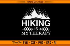 Hiking Is My Therapy SVG Mountain Adventure Design Product Image 1