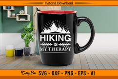 Hiking Is My Therapy SVG Mountain Adventure Design Product Image 3