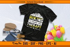 Hiking It’s Cheaper Than Therapy SVG Design Product Image 2