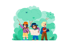 outdoors hiking nature walks hobby kid vector Product Image 1