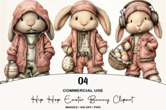 Hip Hop Easter Bunny Clipart Product Image 1