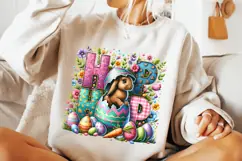 Easter Bunny Hip Hop PNG, Easter Coquette PNG, Happy Easter Product Image 1